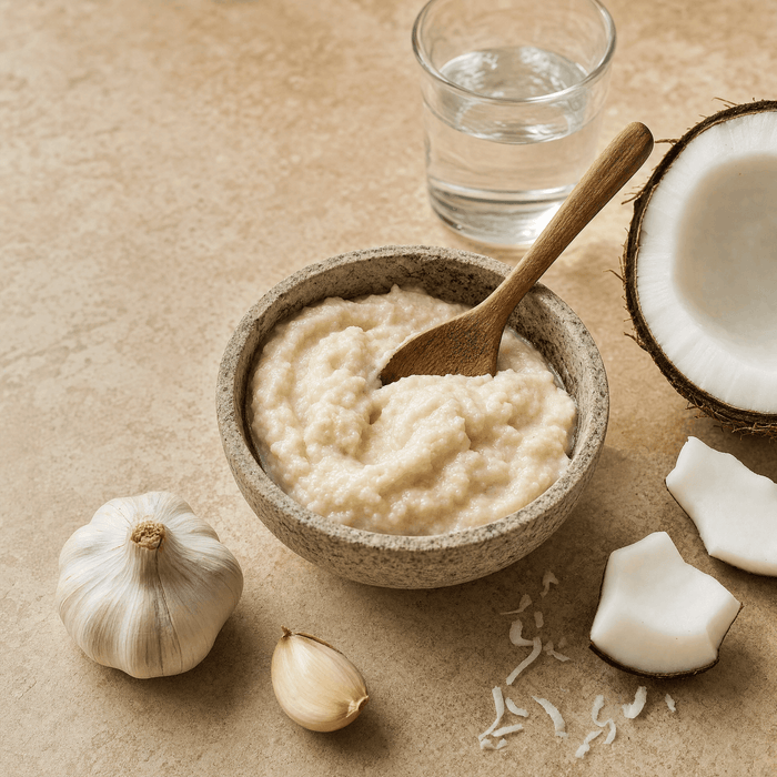 The Garlic-Coconut Paste Gives You a Simple Food Format