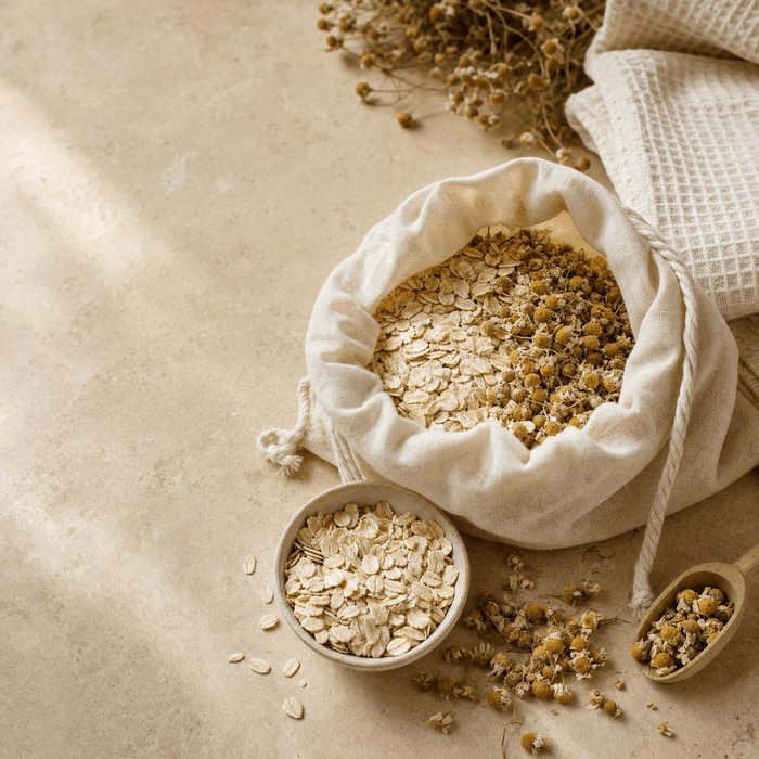 The Oatmeal-Chamomile Bath Blend Gives You a Familiar Ingredient Format